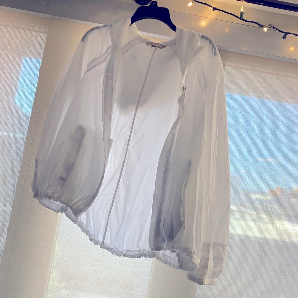 Athleta White Windbreaker